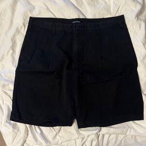 Nautica Men's Black Flat Front Shorts